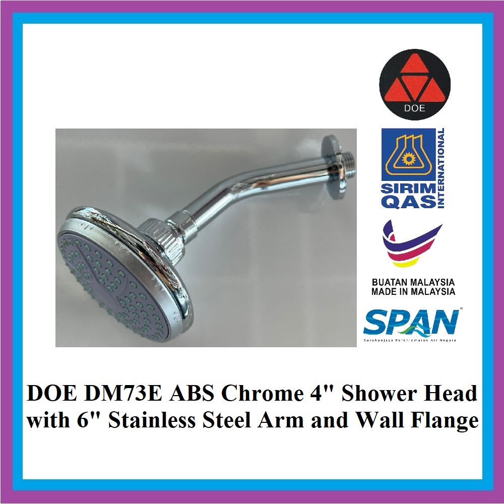 DOE DM73E ABS Shower Head with Arm and Flange Shopee Malaysia