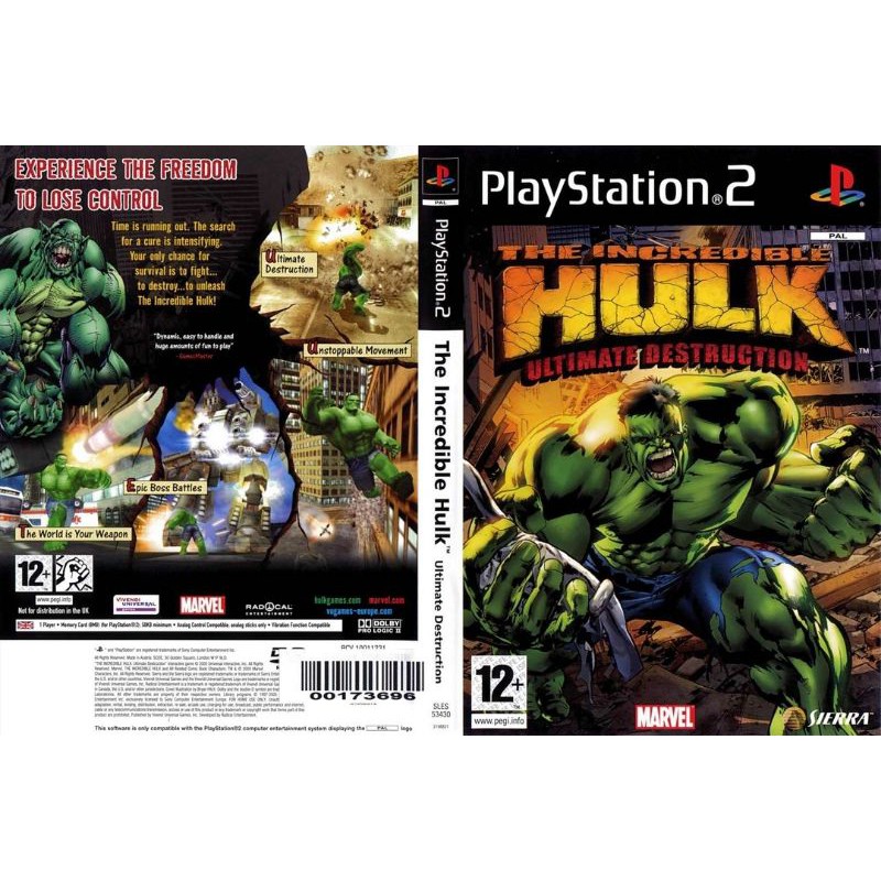 PS2 CD DVD GAMES (The Incredible Hulk: Ultimate Destruction) | Shopee ...