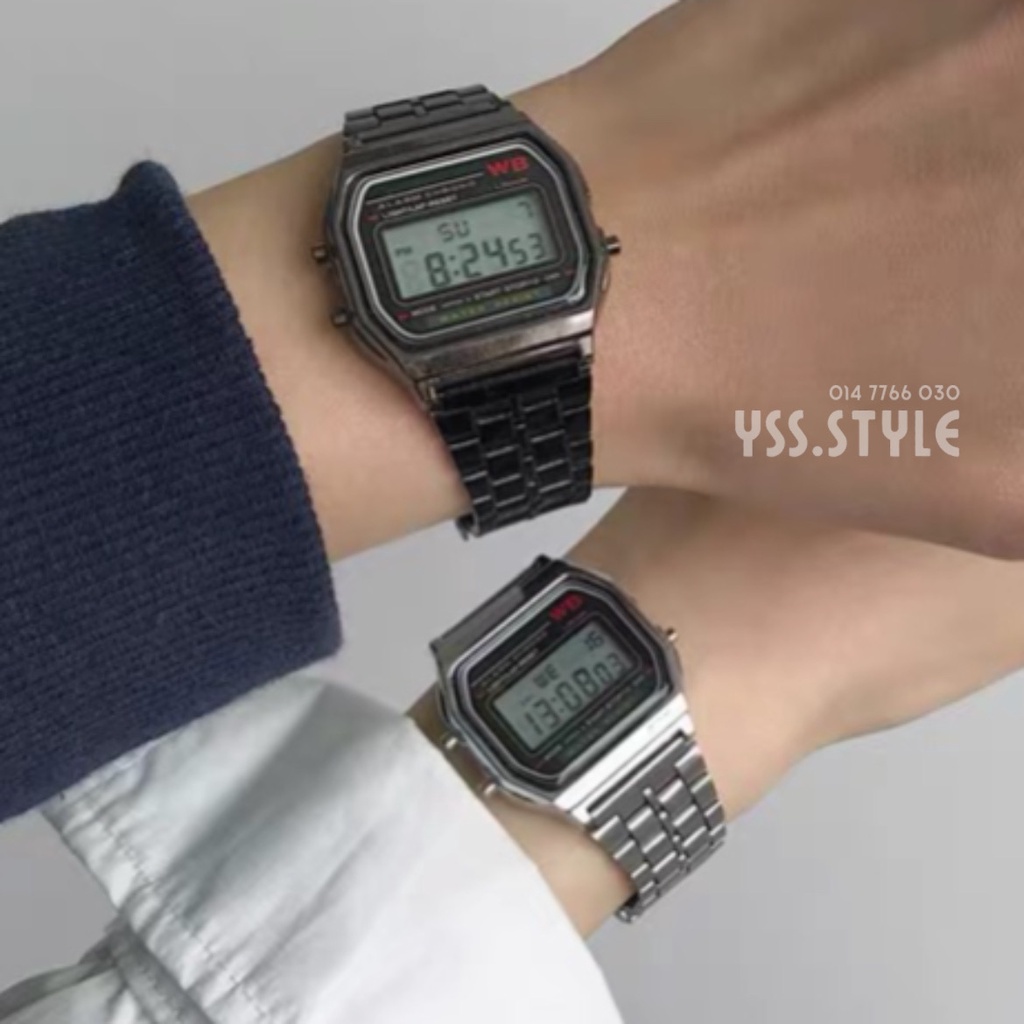 Japan Old School LED Digital Sports Unisex Men Women Ladies Watch Jam ...