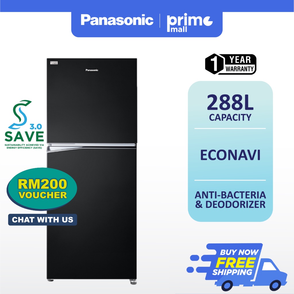 PANASONIC RM200 REBATE Refrigerator 2 Door Top Freezer (288L) NR
