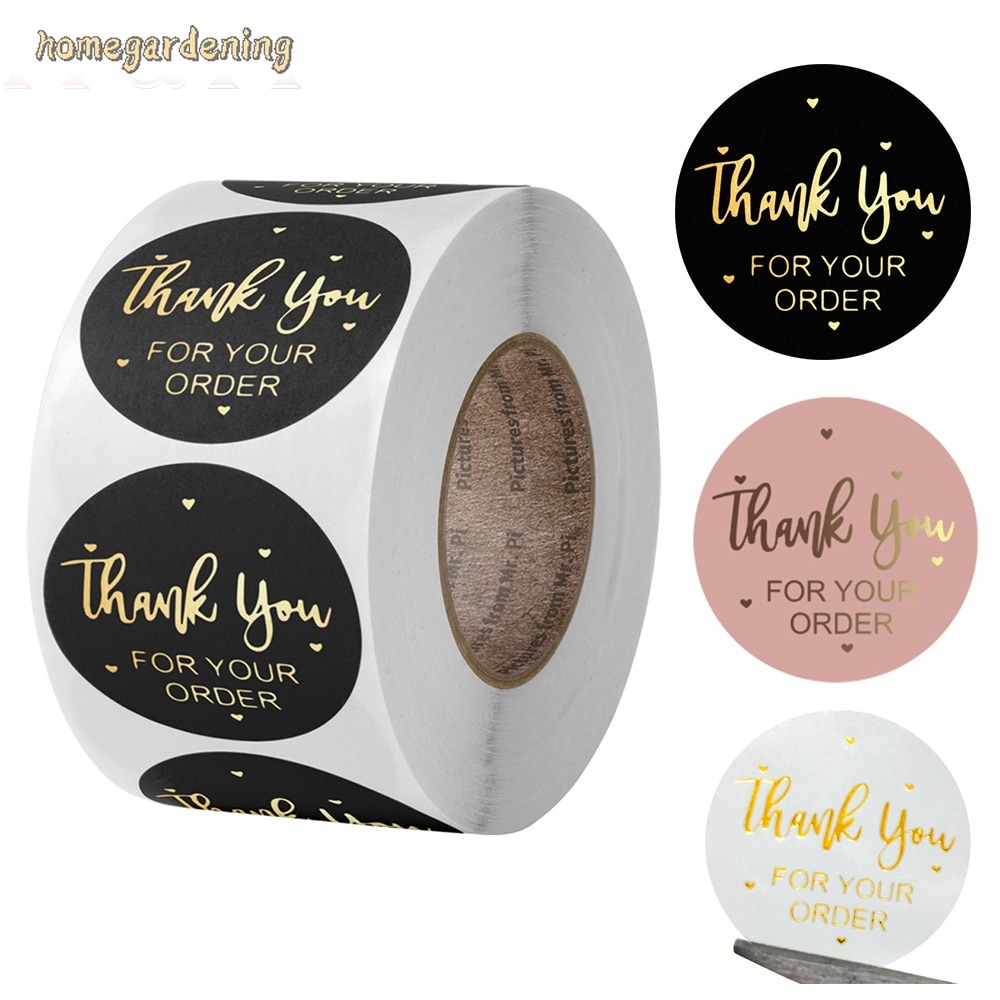 500pcs/roll Thank You Stickers For Envelope Sealing Labels Stationery ...