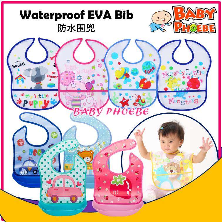 Cute Lion Print Baby Feeding Apron Bib – Mint Green main image 1