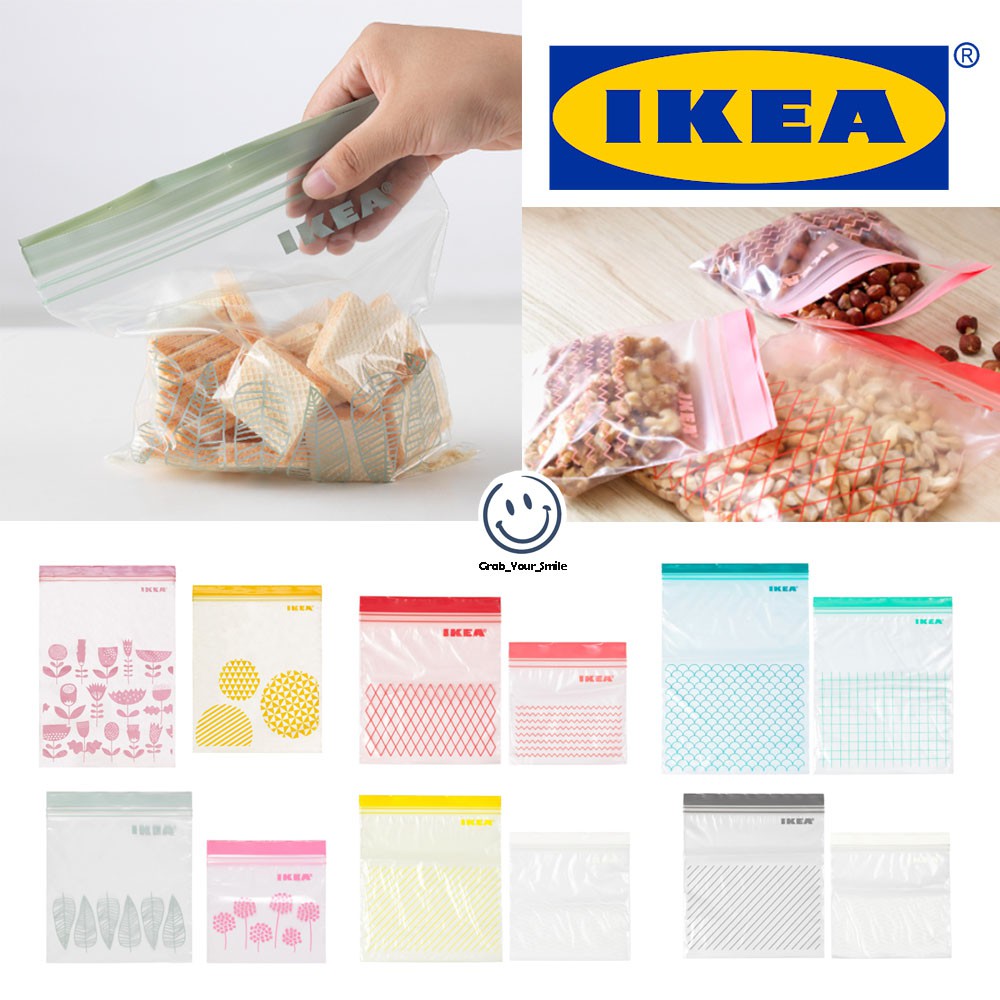  2 Sets of Ikea ISTAD Bags, Freezer Safe, Reusable Food Storage  Bags and Household Storage Bags