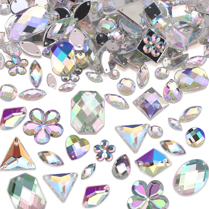 Resin Crystal Rhinestones Acrylic Strass Beads Flatback Sewing