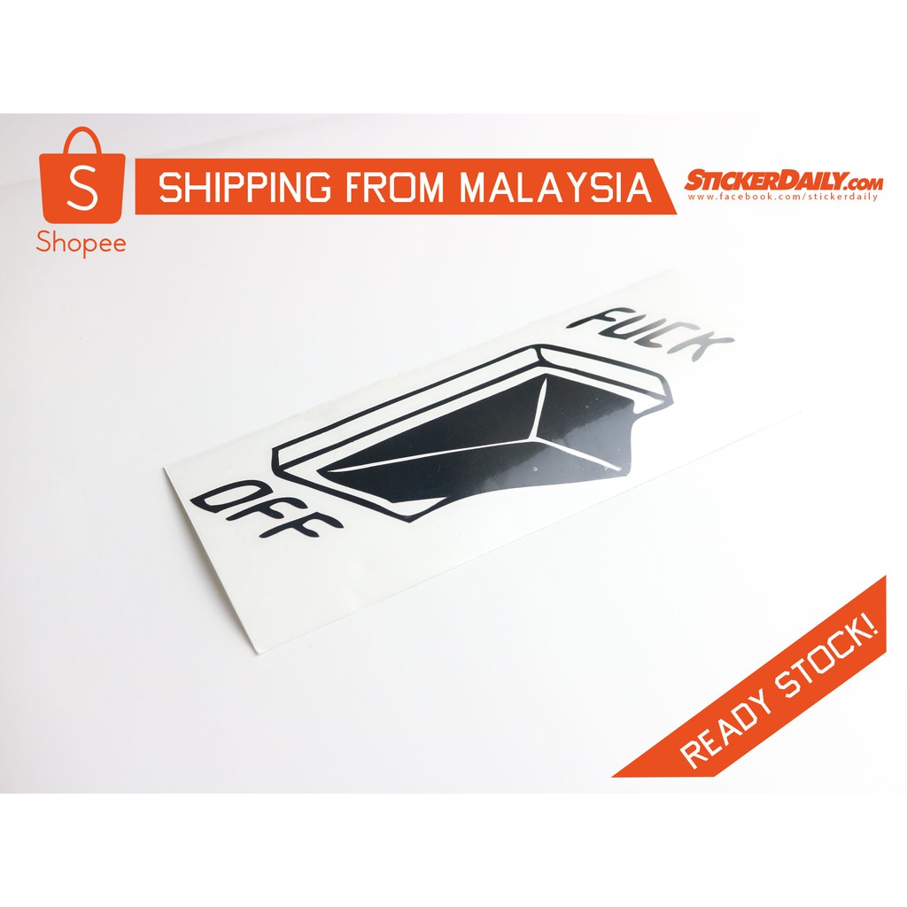 Fxck Off Switch Cut Out Sticker Vinyl | Shopee Malaysia