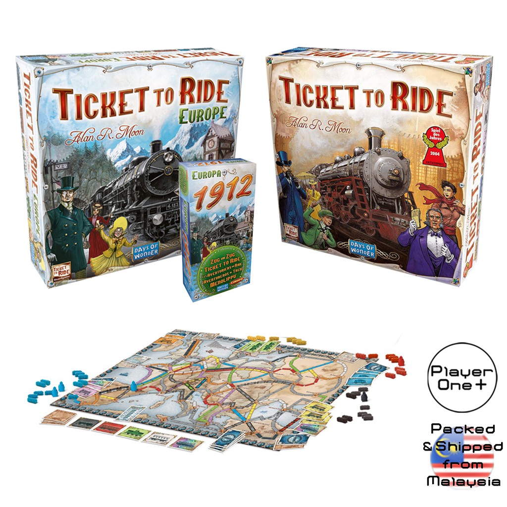 IMPROVED QUALITY] Ticket To Ride US & Europe Edition Board Game Card Games  Fun Family Party Games (English Version) | Shopee Malaysia