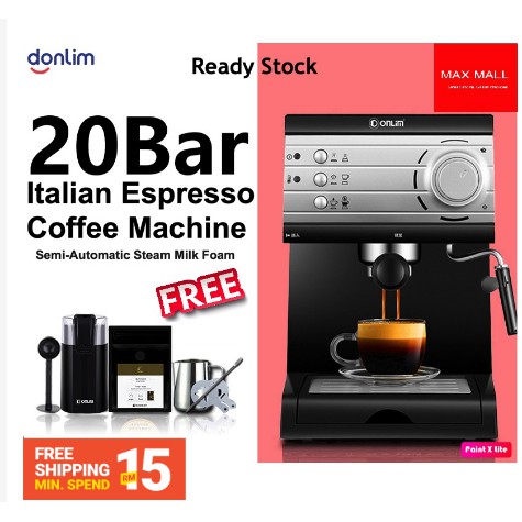 Donlim DL-KF6001 (Ship fast 1-2 days) espresso italian coffee machine pump  steam 20 Bar 1.5L