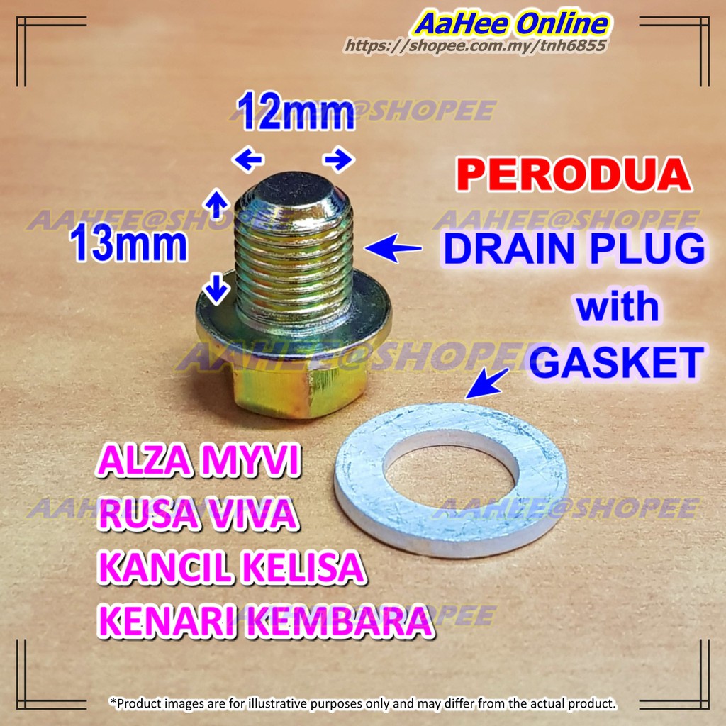 M12*1.25 Drain Plug/Oil Sump Nut with Washer for Perodua Alza Axia