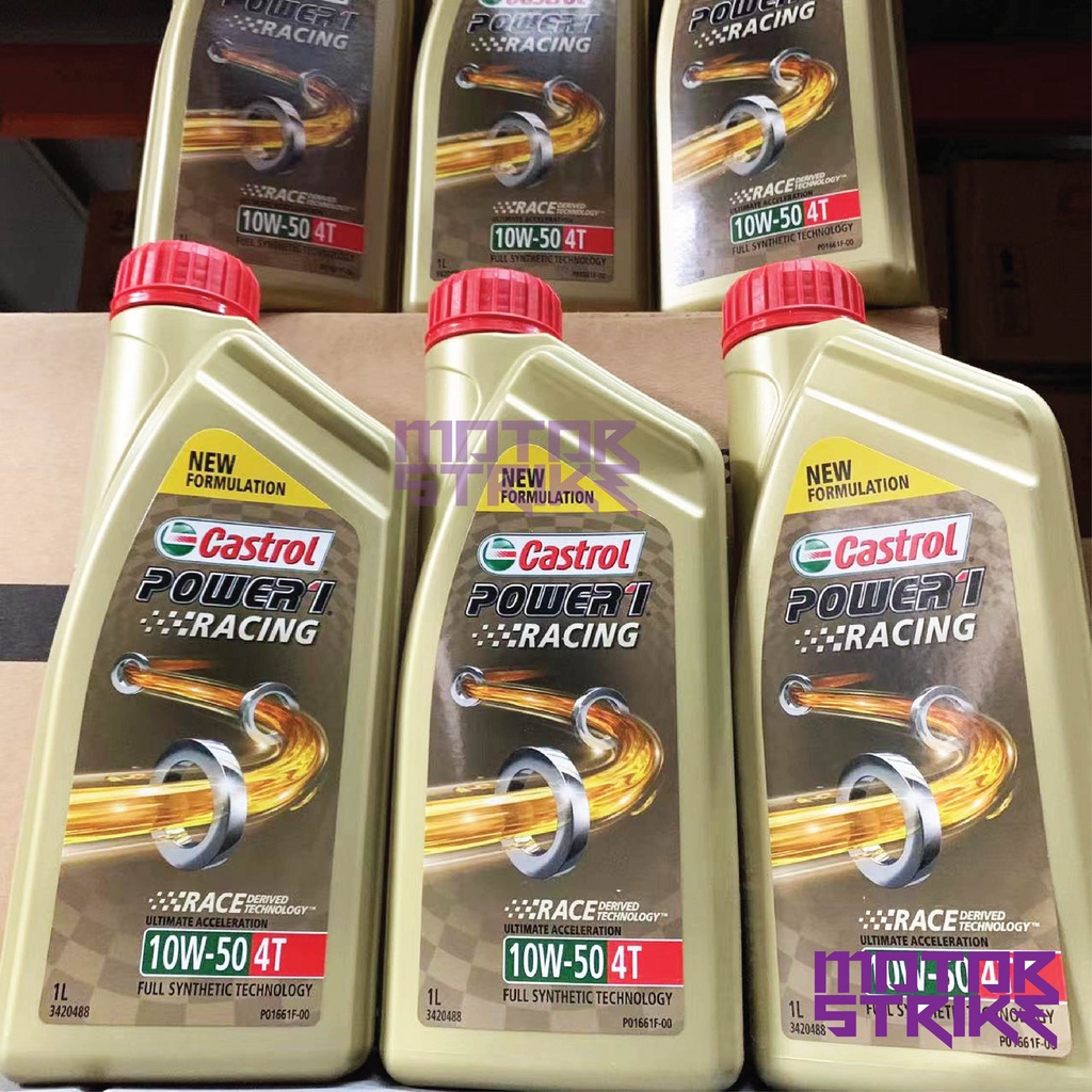 CASTROL 4T POWER 1 RACING FULLY SYNTHETIC 10W40 10W50 ORIGINAL CASTROL ...