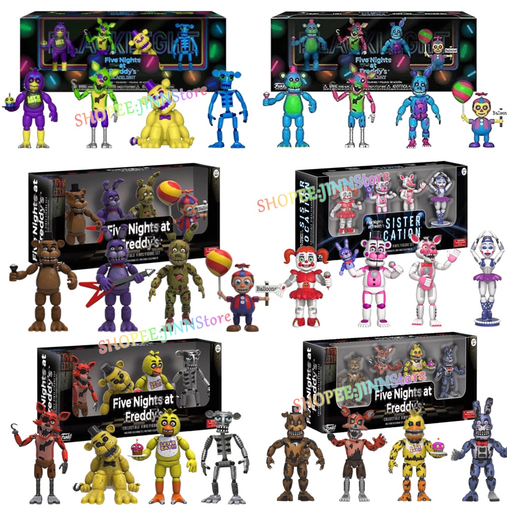 JINN Five Nights At Freddy's Action Figures Toys 4 Pack FNAF Toys Foxy ...