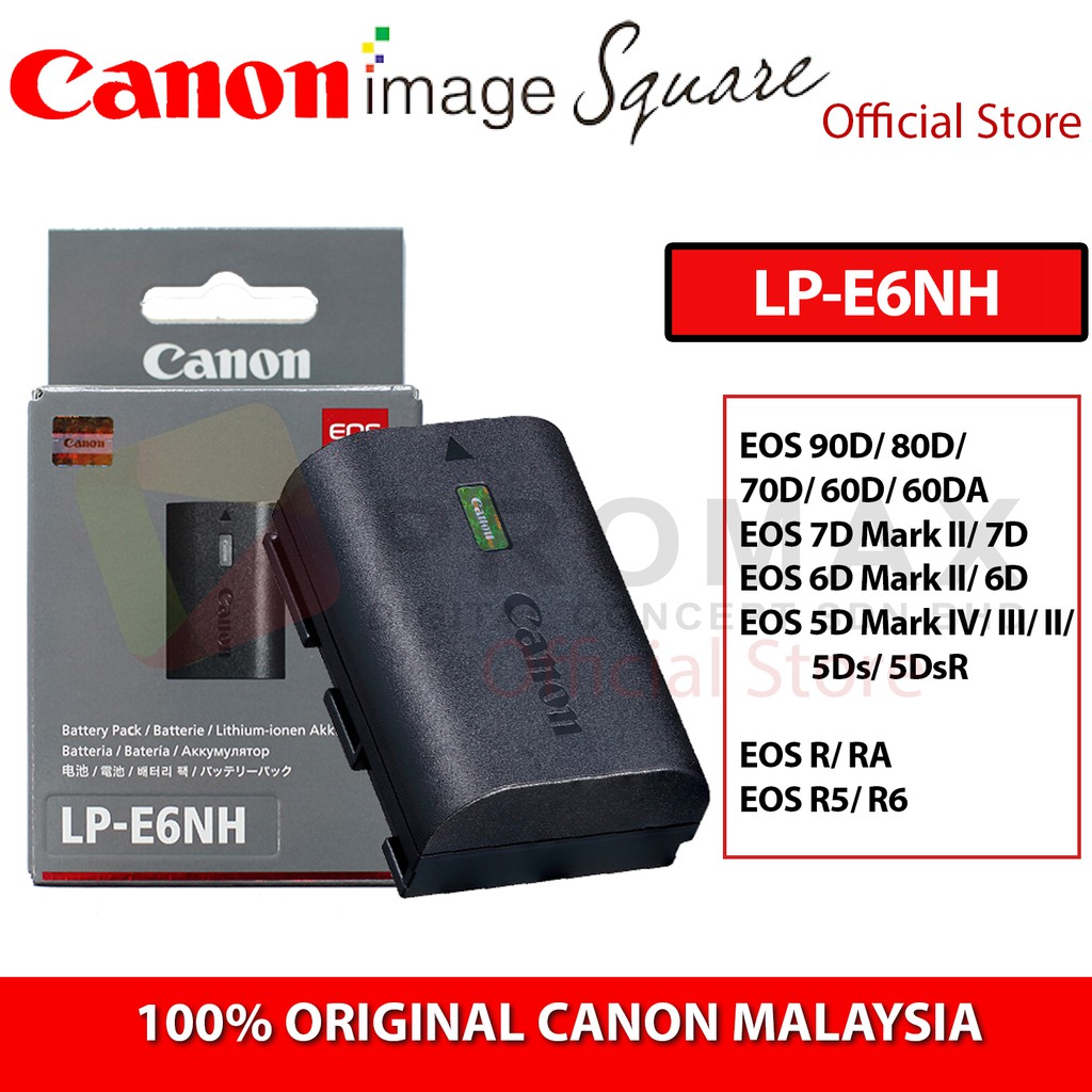 Original Canon LP-E6NH 2130mAh Battery Pack lithium ion lpe6nh LP-E6N ...
