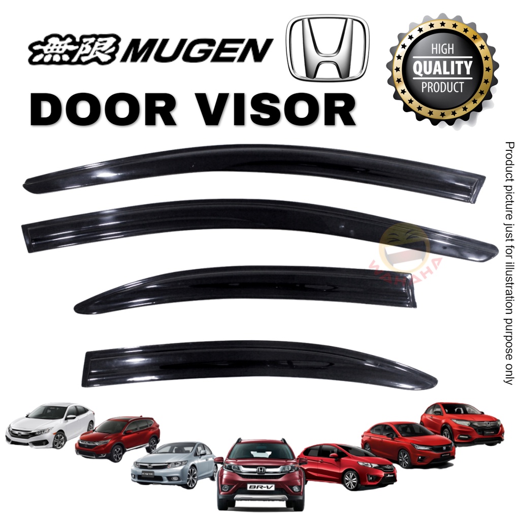 Air Press Window Door Visor Mugen Wind Deflector Honda Accord Jazz Hrv 