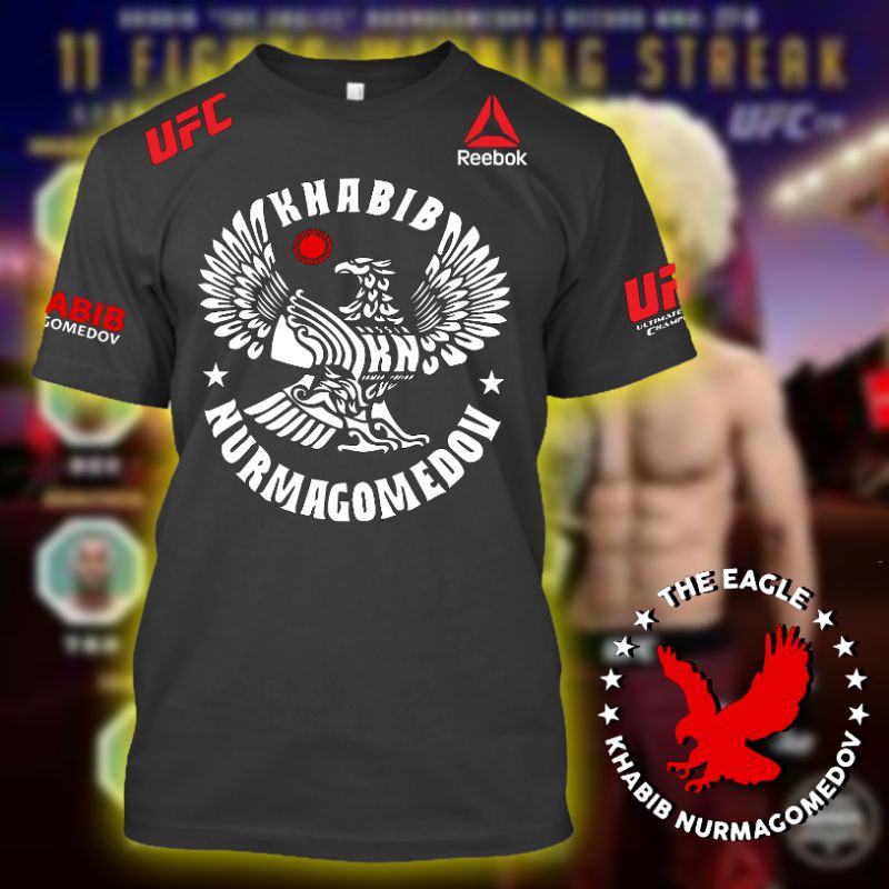 Super Premium The Eagle UFC Khabib Nurmagomedov Mens Reebok Big Size Casual Short Sleeve Trending Graphic Tees Shopee Malaysia