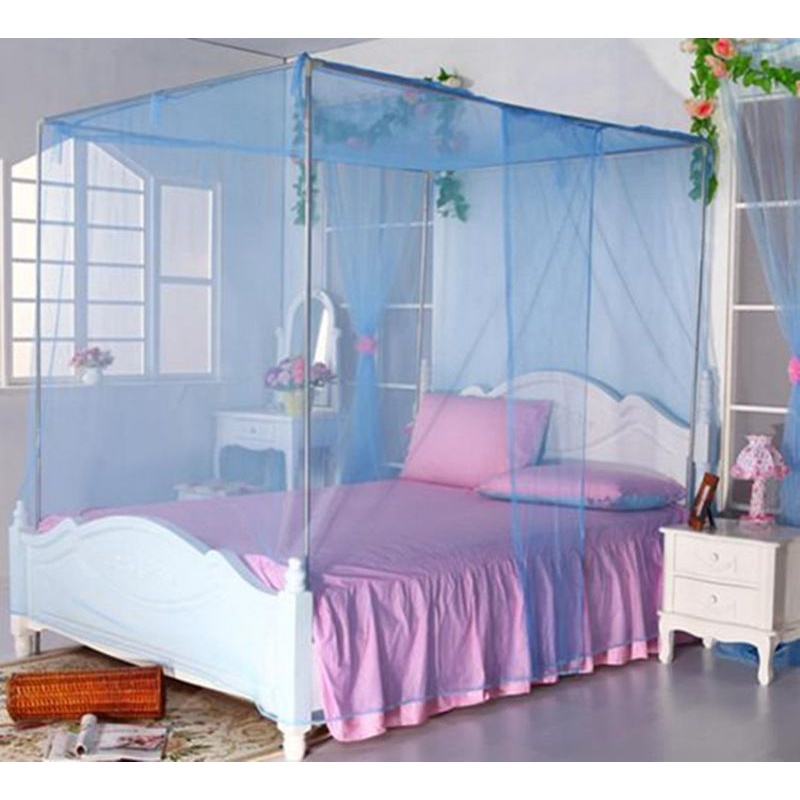 Quality Bed Mosquito Net Single Queen King Bedroom 4 Corner Post Bed ...