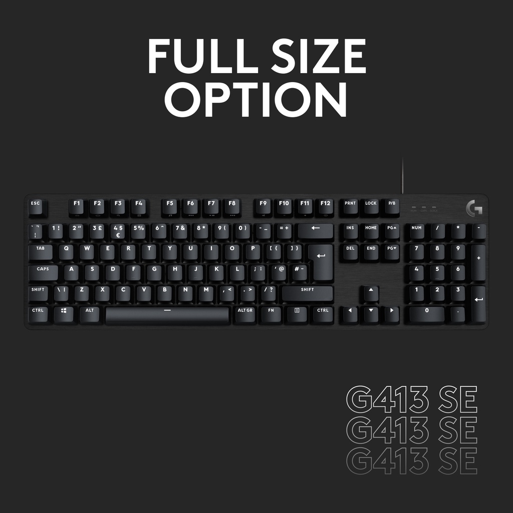 Logitech G413 TKL SE Mechanical ゲーミングキーボード Compact Backlit Keyboard with  Tactile Mechanical Switches, Anti-Ghosting, Compatible with Windo 通販 