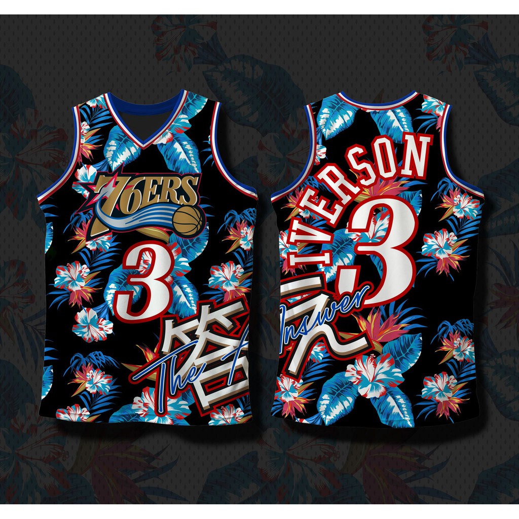 ALLEN IVERSON BIG FACE JERSEY | SIXERS ALLEN IVERSON | FULL SUBLIMATION ...