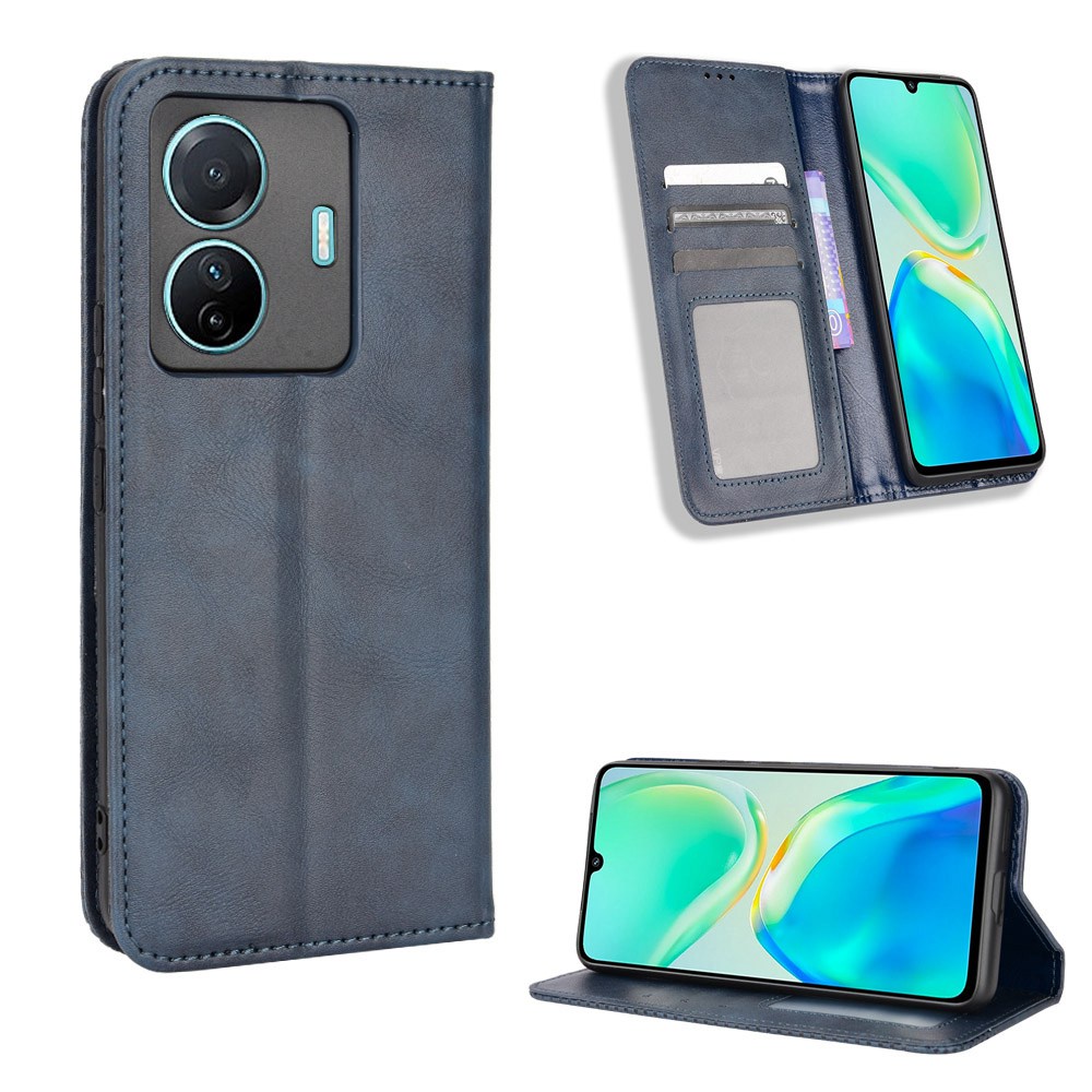 Casing Vivo S15E 5G Vintage Flip Cover Vivo T1 5G Wallet Case