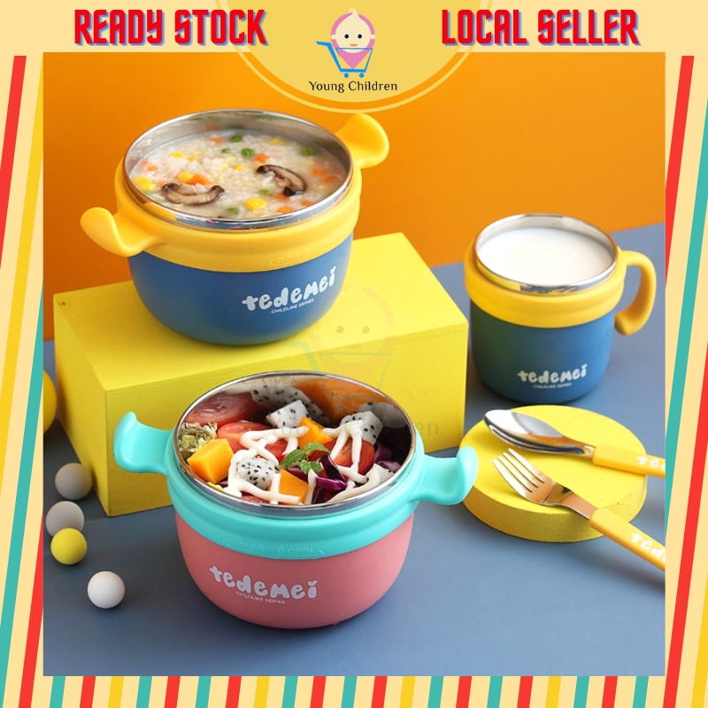 Tedemei Stainless Steel Bowl Container Thermal Food Container Thermos