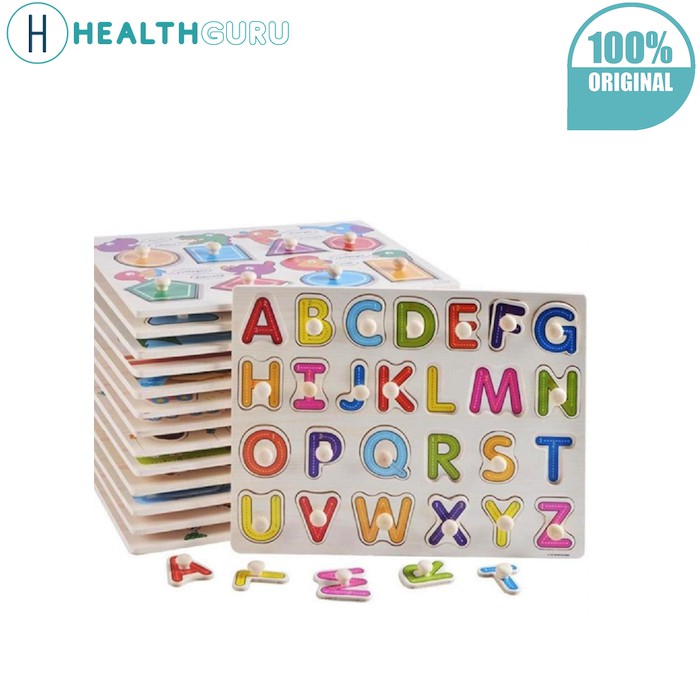 HealthGuru Solid Wooden Alphabet Board Early Learning / Alphabet Puzzle ...