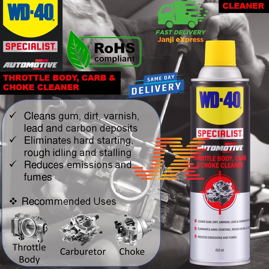 WD40 Specialist Automotive Throttle Body Carburetor Choke Cleaner 450ml WD40 Shopee Malaysia