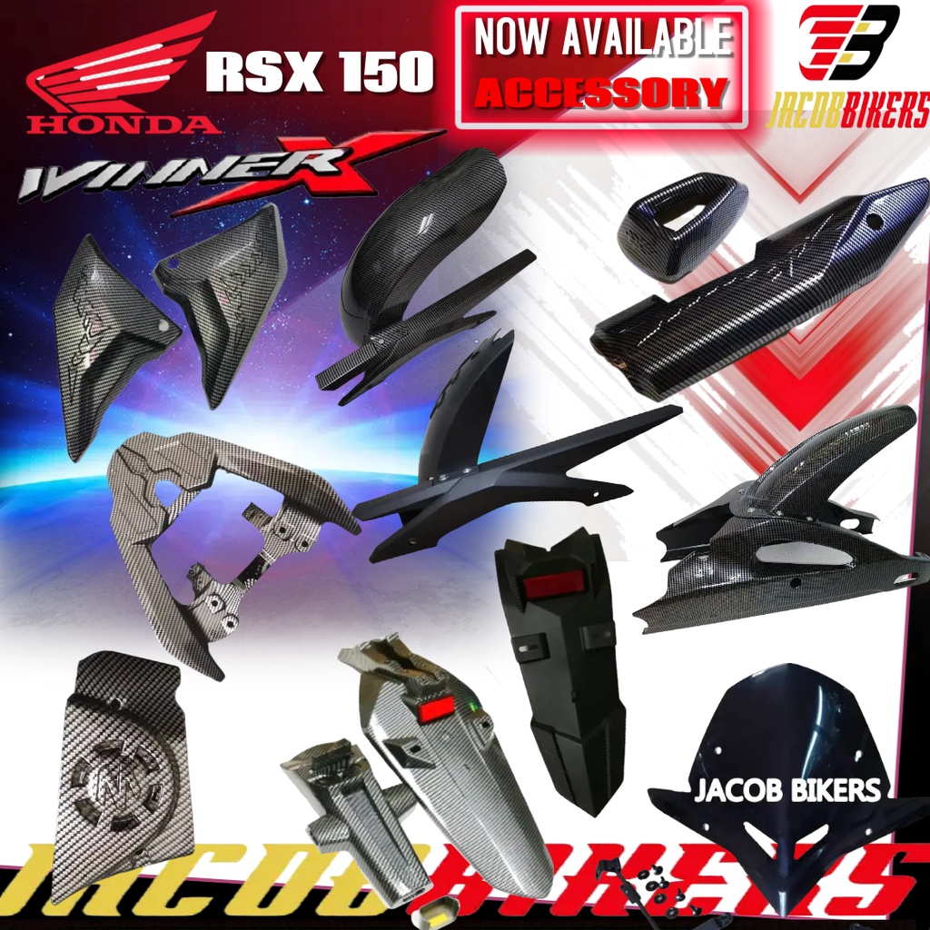 HONDA RSX150 WINNER X RS-X ACCESSORIES COVER HUGGER MUFFLER REAR FENDER ...