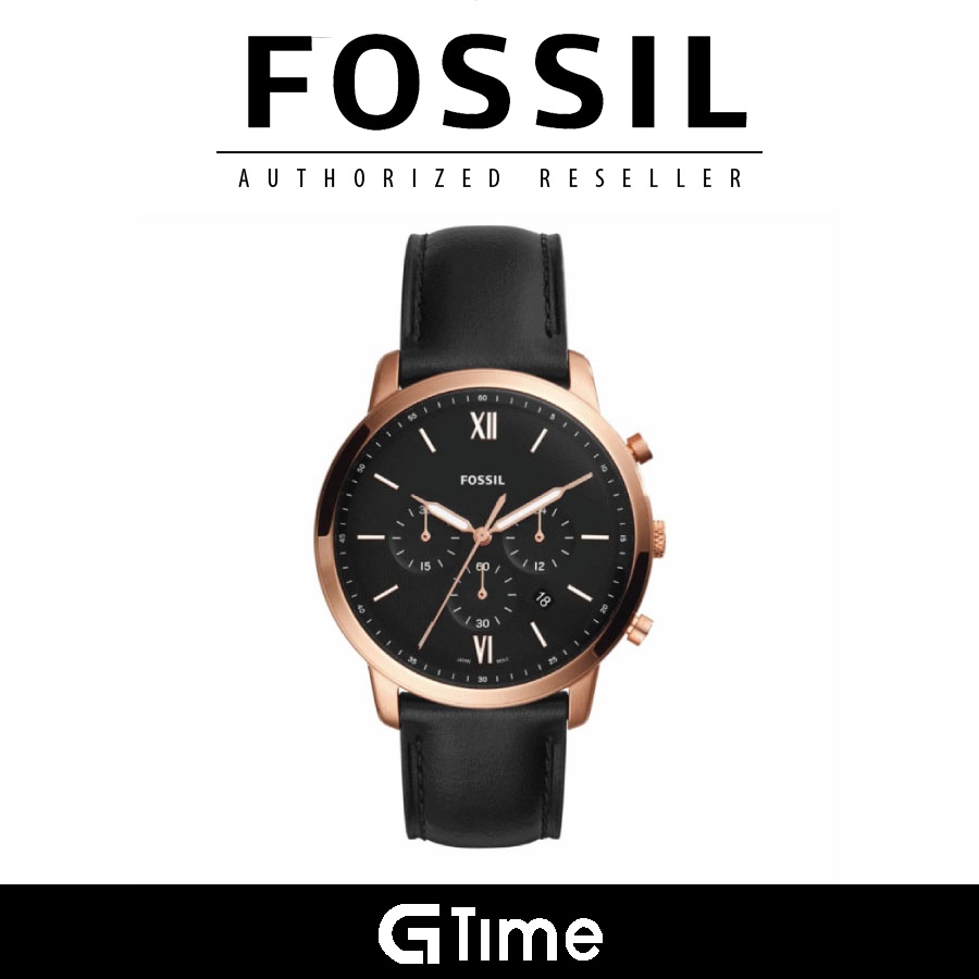 [Official Warranty] Fossil FS5381 Men's Neutra Chronograph Black