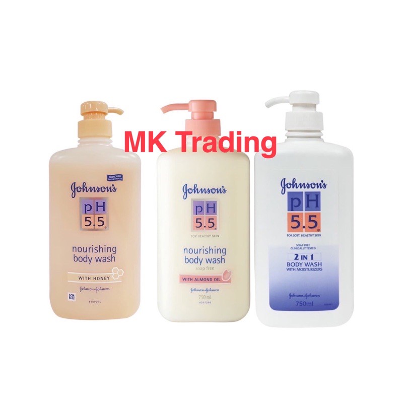 Johnson's PH5.5 Body Wash Nourishing Almond Oil / Honey / 2 IN 1 750ml