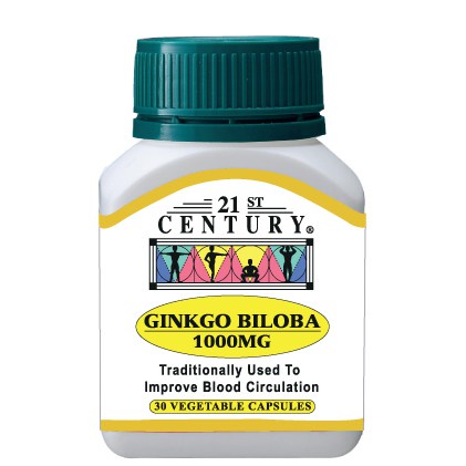 21ST CENTURY GINKGO BILOBA 1000mg VEGE CAP (30's) | Shopee Malaysia