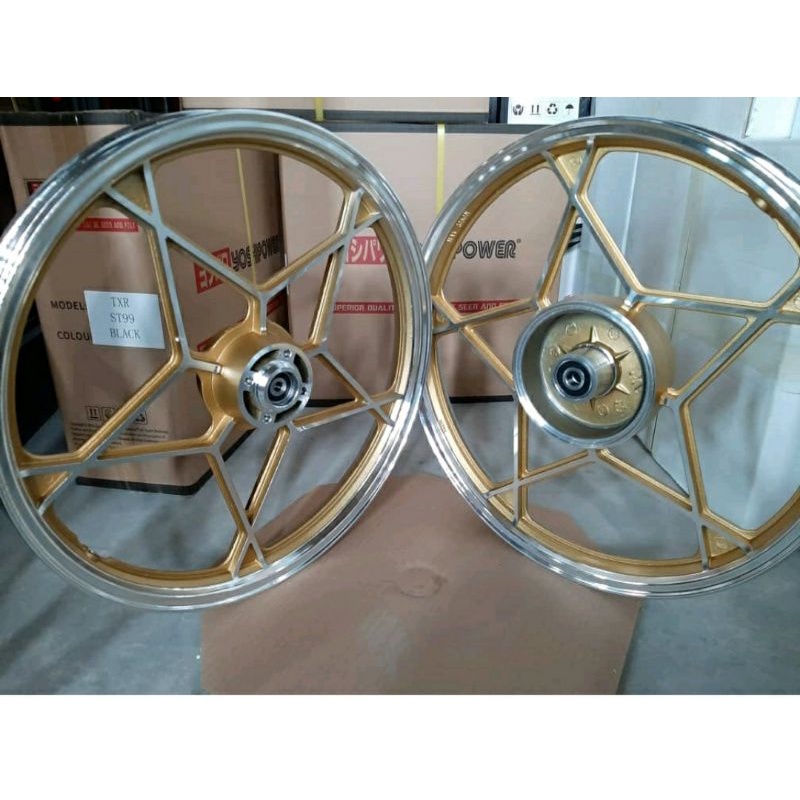 SPORT RIM SUZUKI TXR/GAMA SP55 WITH BEARING BUSH SET (BLACK/GOLD ...
