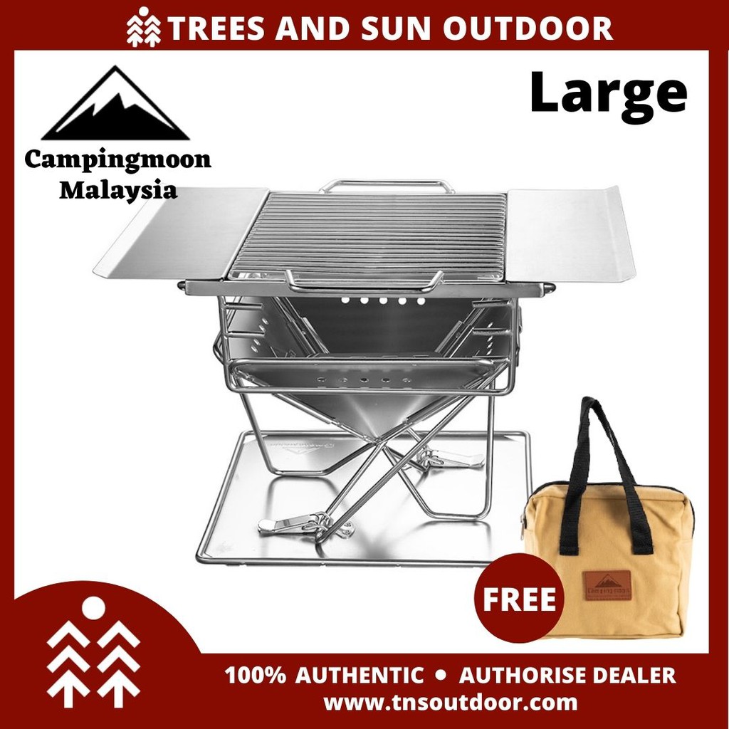 Campingmoon Extended Portable Barbecue Stove Size L MT025FLY