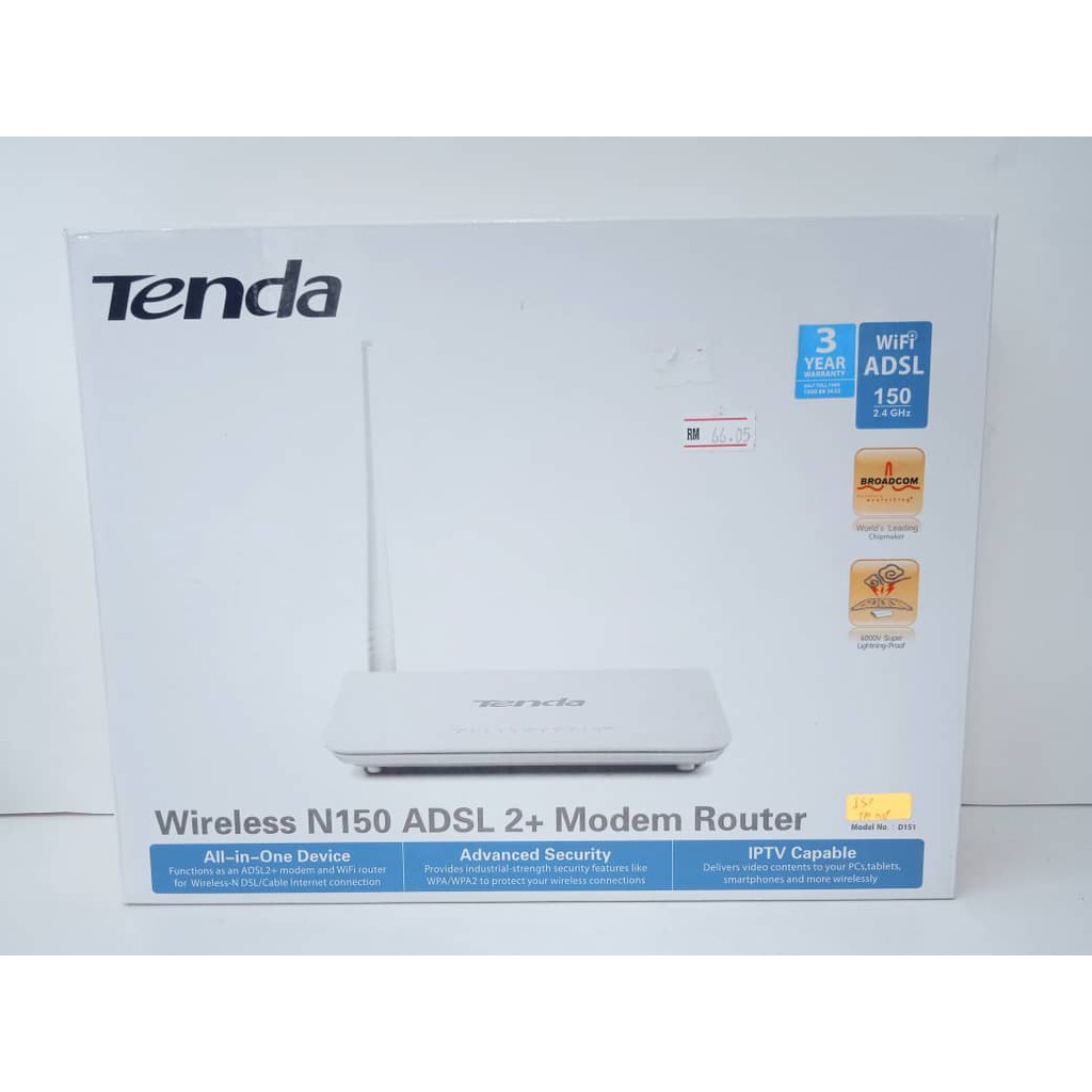 Tenda Wireless N150 Easy Setup Router - TENDA 