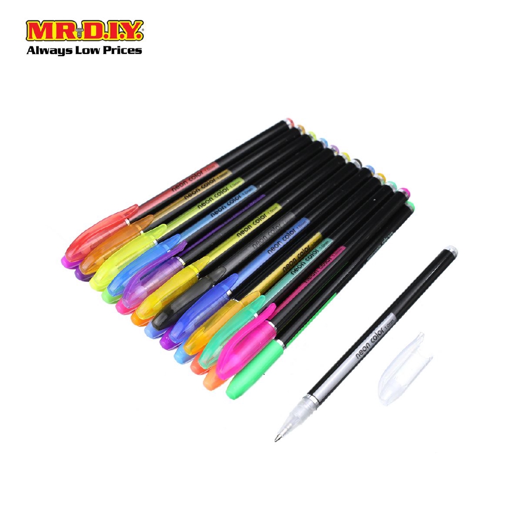 (MR.DIY) Neon Color Pastel Pen 1.0mm (12ps) | Shopee Malaysia
