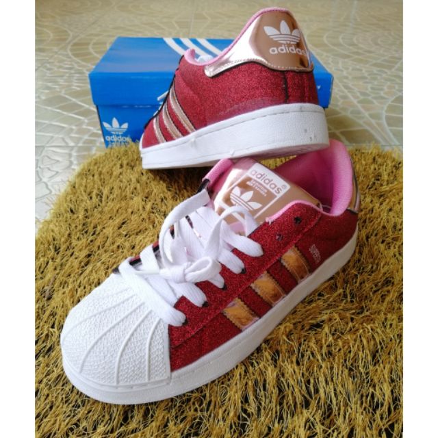 Adidas superstar hot sale glitter pink