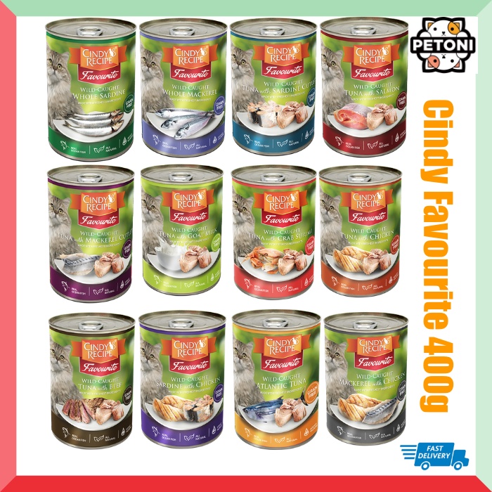 Cindy's Recipe Favourite Cat Wet Canned Food 400G | Shopee Malaysia