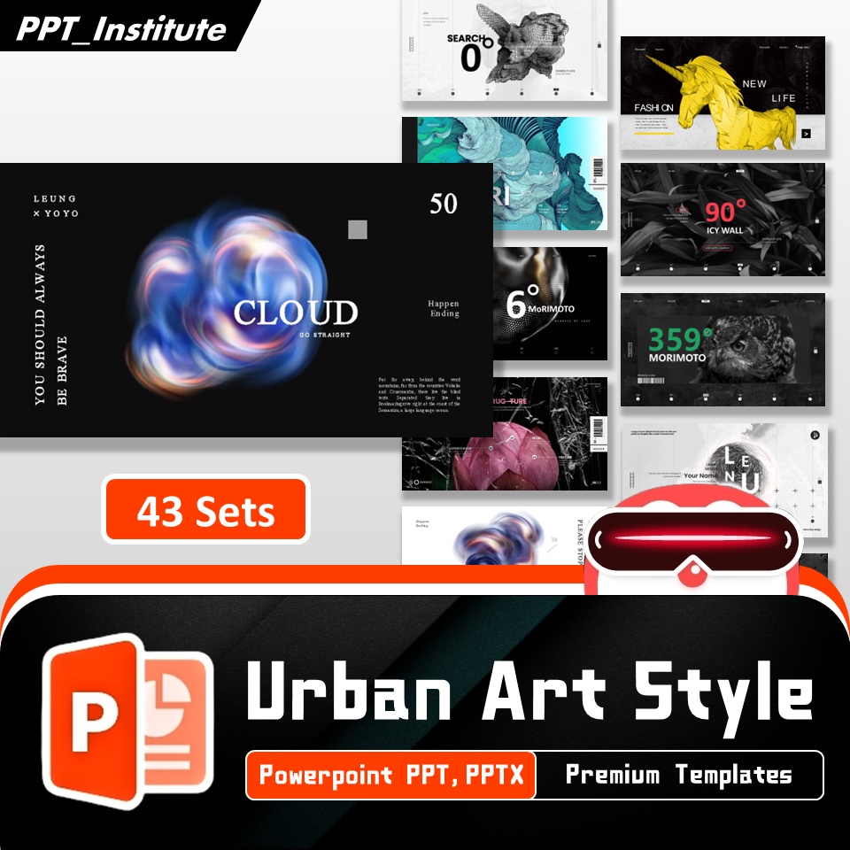 🔥 Powerpoint Template - 43 Sets Urban Art 🔥 Premium PowerPoint Templat ...
