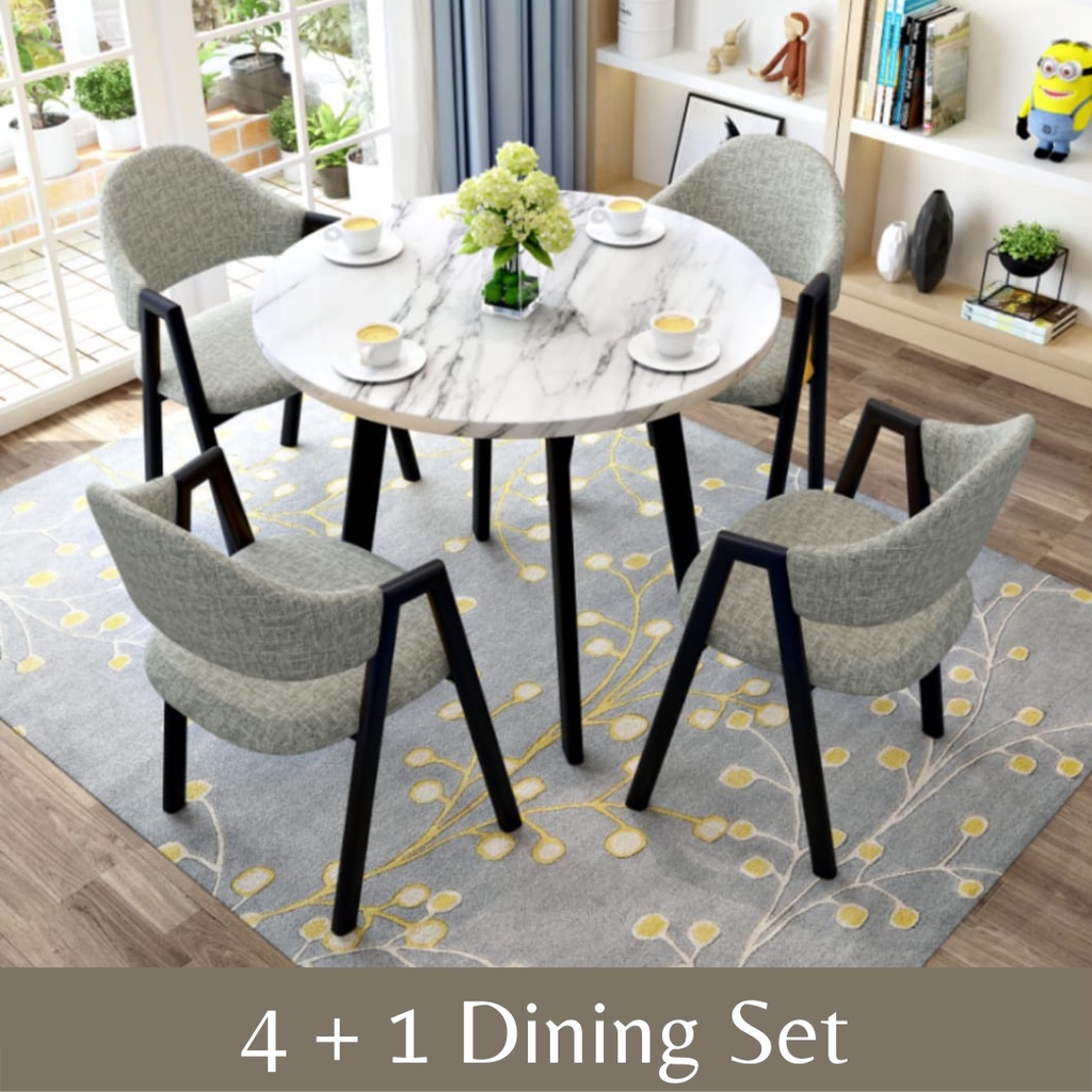 4+1 Dining Set/Dining Table/Meja Makan/Dining Set for 4/Modern Dining