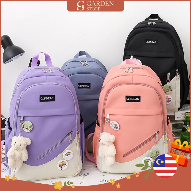 Gs 4 In 1 Set Women Classy Fashion Canvas Backpack Sling Shoulder Bag 