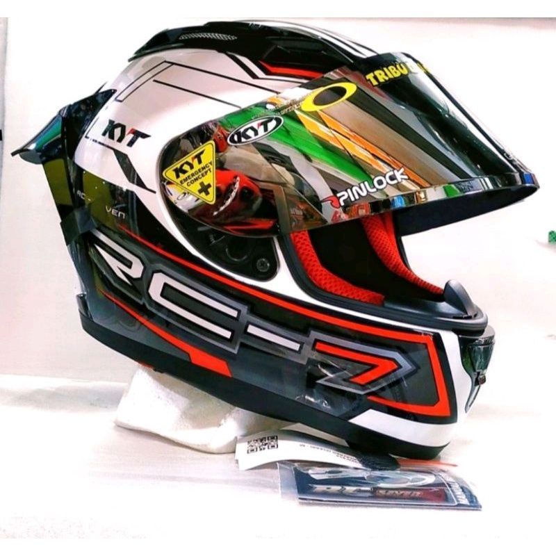 KYT RC SEVEN SERIES 14 WHITE/RED HELMET HANDY PACKAGE | Shopee Malaysia
