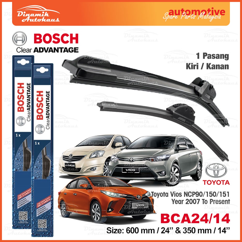 Toyota Vios NCP93 150 151 Car Front Windscreen Soft Flat Wiper Size 24