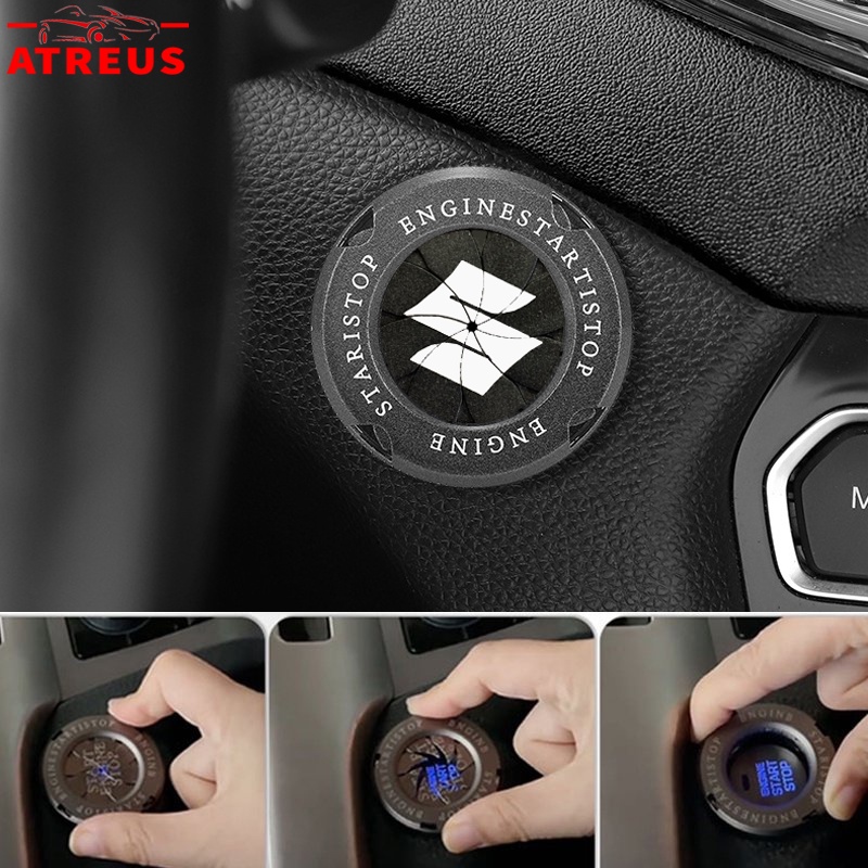 Suzuki Car Ignition Switch Ring Engine Start Stop Button Cover For