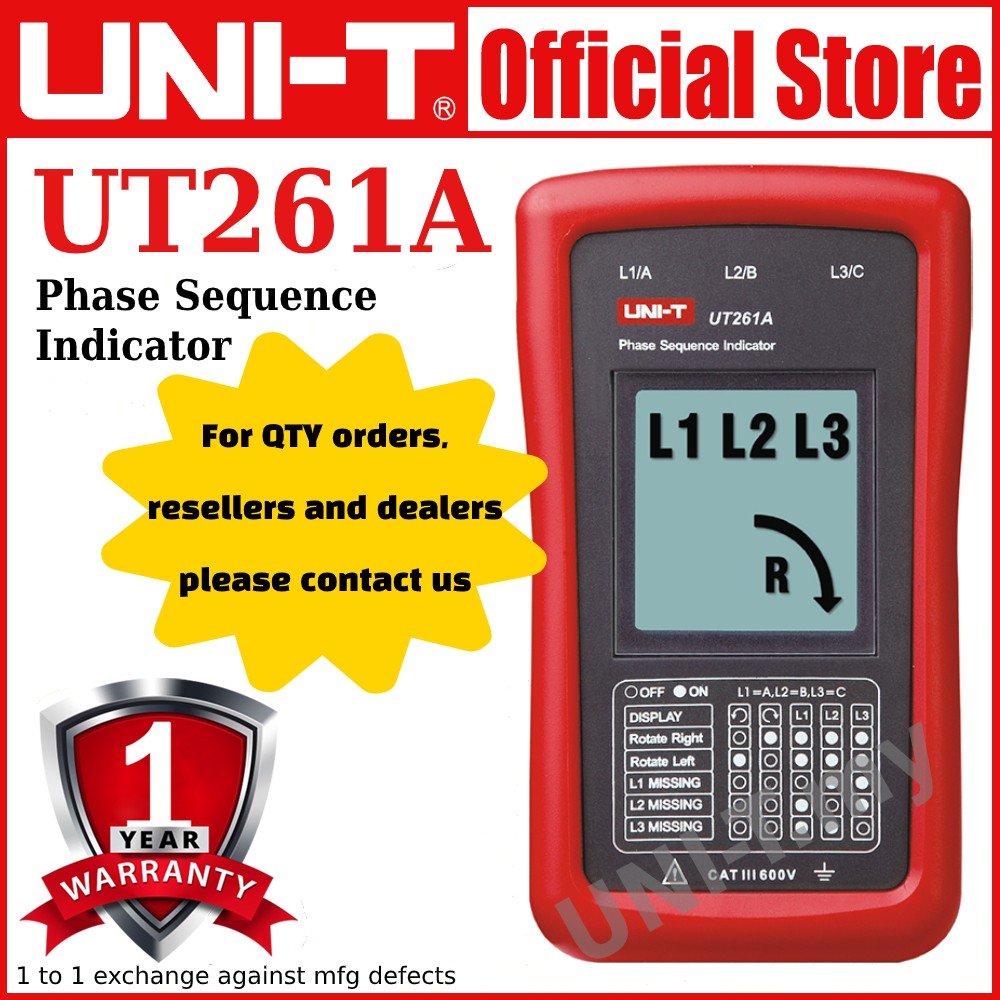 UNI-T UT261A Phase Sequence and Motor Rotation Indicator | Shopee Malaysia