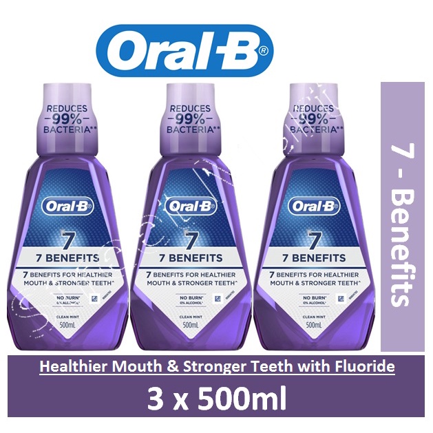 Oral-B Mouthwash 7 Benefits PRO Health For Healthier Mouth & Stronger ...