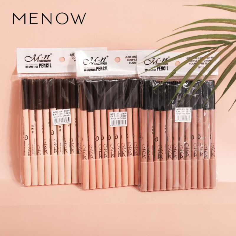 [ Borong Murah ] 10PCS MN EYEBROW PENCIL WITH CONCEALER Makeup Brow MN