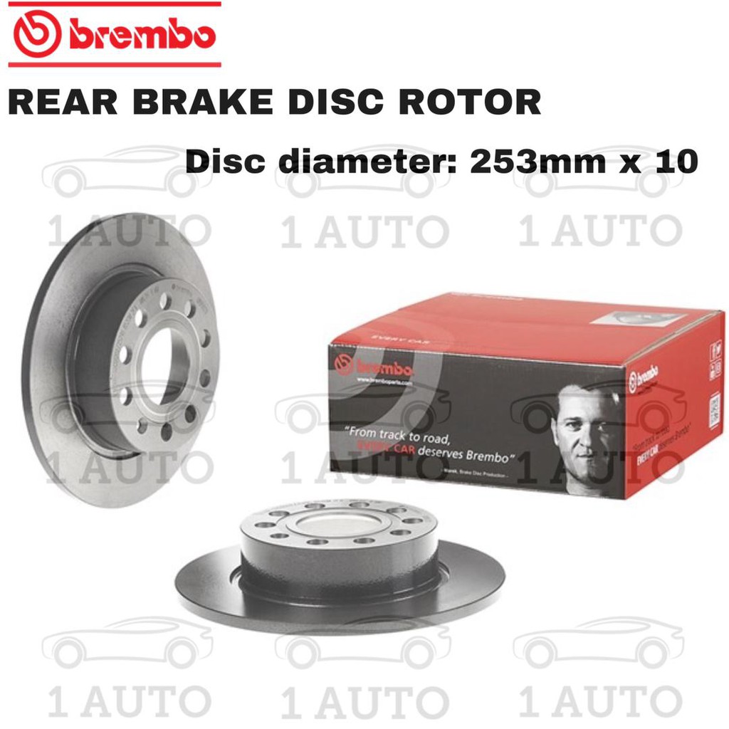 GENUINE BREMBO REAR BRAKE DISC ROTOR VW JETTA 1.4 TSI (CKD) VW