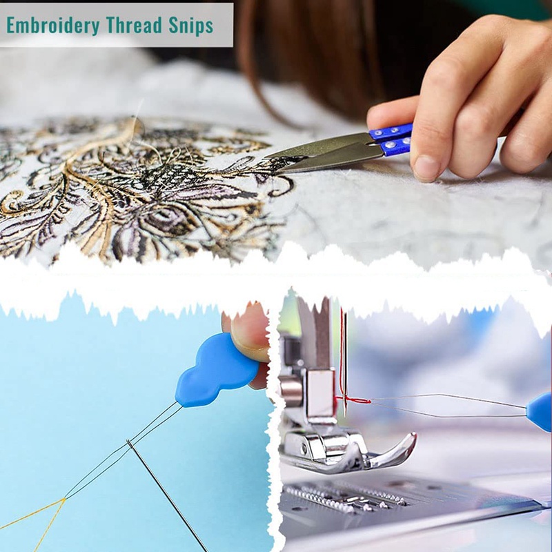 16Pcs Multifunction Sewing Tool Sets Sewing Awl Yarn Thread Cutter Soft