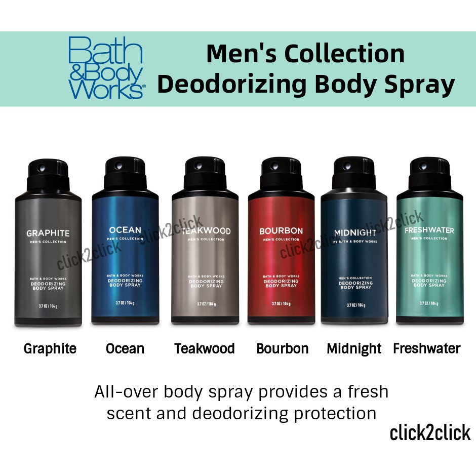 Bath And Body Works Mens Collection Deodorizing Body Spray 104 G