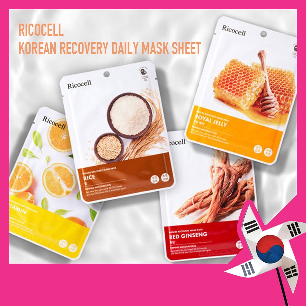 Ricocell Korean Recovery Daily Mask Sheet 23ml Shopee Malaysia