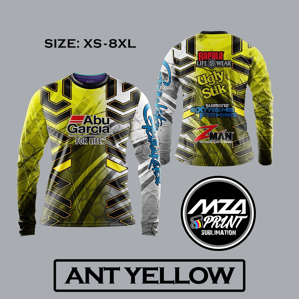 In stock] 2023 design Abu Garcia Edition Fishing Jersey OutFit Sublimation, Clothes Anti-UV fishing, Baju Pancing Long Sleeve