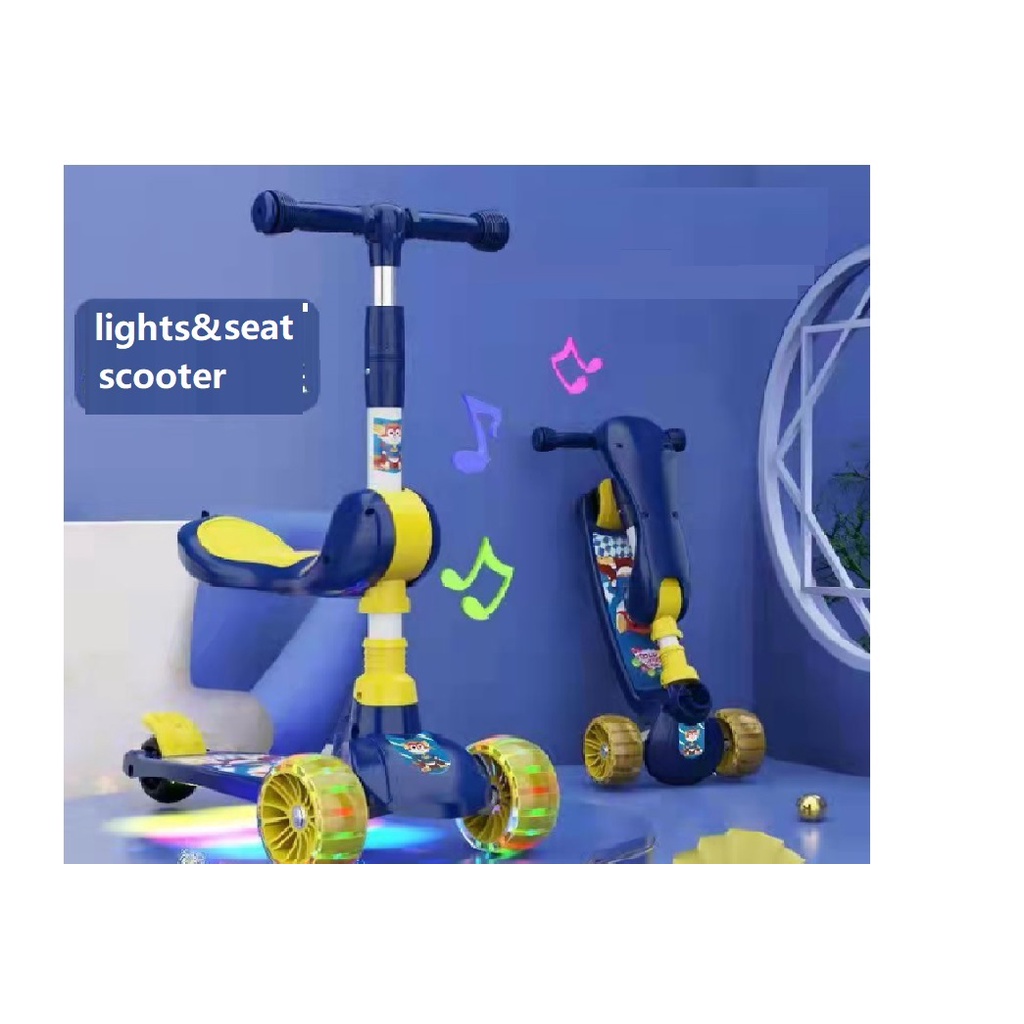 HSZ ARDIGI Foldable 3 Wheels Scooter For Kids Lighting Wheel Toy