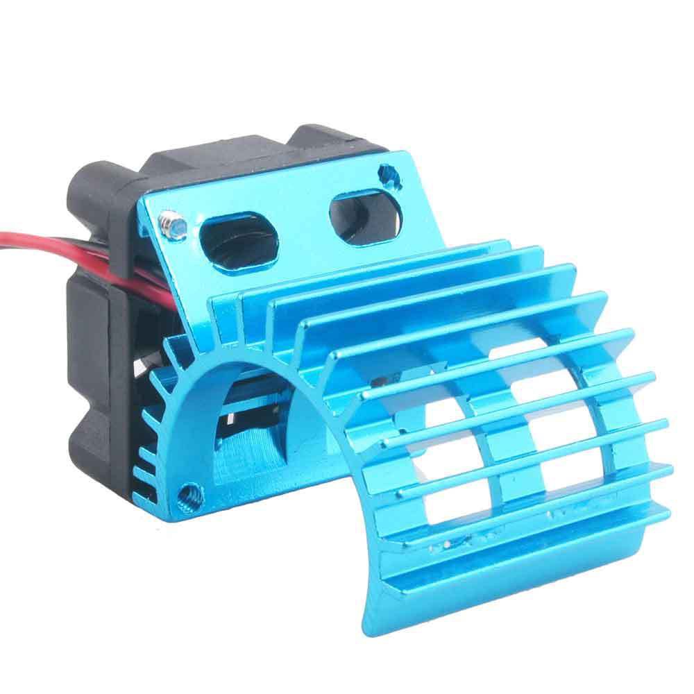 ShareGoo Aluminum Heatsink With 5V Cooling Fan - Fits 380/390 Size Motors For HSP, HPI, Wltoys RC Cars (1/16, 1/18 Scale)